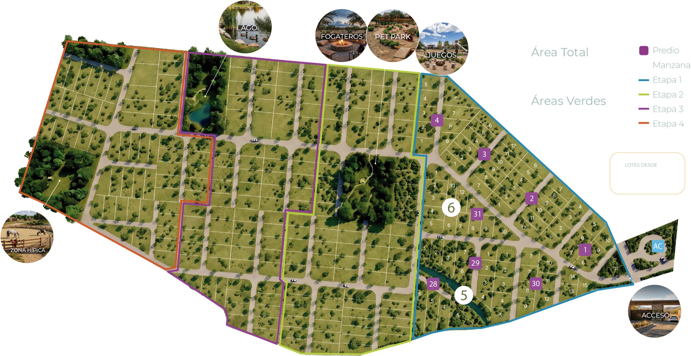 Plano Oficial de Lotificación Plan Maestro Arborena
